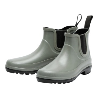 Grand Step Shoes Wellington Boots Vickie (Chelsea Boot made of natural rubber) grey ladies